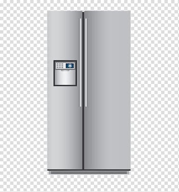 Refrigerator Cat , White double-door refrigerator transparent background PNG clipart