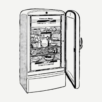 Refrigerator drawing clipart, furniture illustration | Free PSD - rawpixel