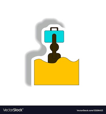 Refugee in water flood victim flood disaster vector image