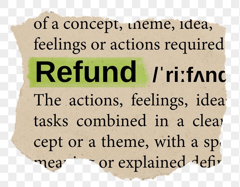 Refund png word sticker, torn | Free PNG - rawpixel
