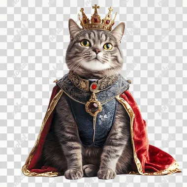 Regal Cat: The Feline King on the Floor