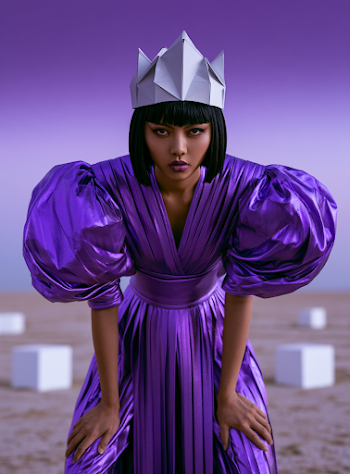 Regal Elegance in Metallic Purple