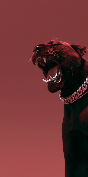 Regal Panther with Diamond Collar