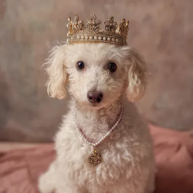 Regal Poodle in Crown Regal Poodle in Crown