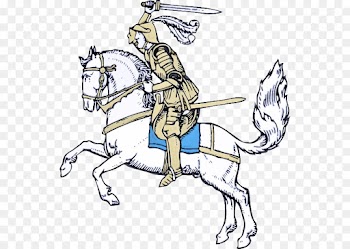 rein line art knight horse cartoon