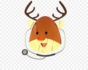 Reindeer, Antler, Deer, Cartoon, Head PNG