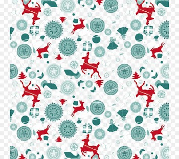 Reindeer Christmas - Christmas ornaments and reindeer seamless background vector material 
