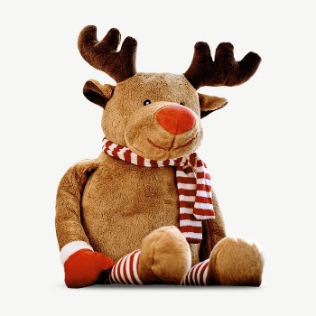 Reindeer Christmas doll collage element | Free PSD - rawpixel
