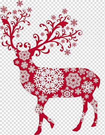 Reindeer Christmas Illustration, Red Deer transparent background PNG clipart