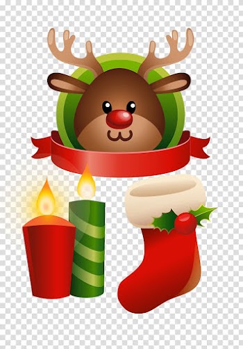Reindeer Christmas ornament, Fawn Christmas material transparent background PNG clipart