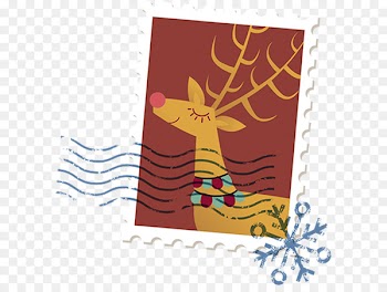 Reindeer Christmas Postage Stamps - Christmas Stamps 