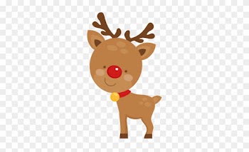 Reindeer Clipart Cute Baby - Reindeer Noses Silhouette