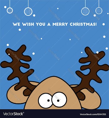  					Reindeer deer watching vector image														