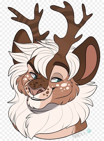 Reindeer, Ear, Antler, Cartoon, Head PNG
