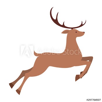 Reindeer jumping