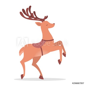 Reindeer jumping