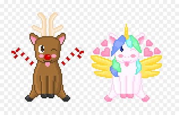 Reindeer Pixel art Unicorn Clip art Easter Bunny - Reindeer 