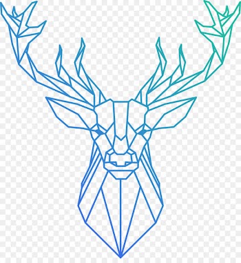 Reindeer Polygon Geometry - deer head 