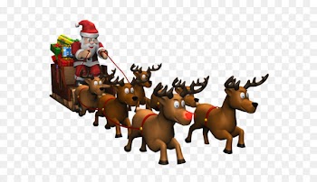 Reindeer Père Noël Santa Claus Horse Christmas ornament - Santa Sleigh PNG Picture 