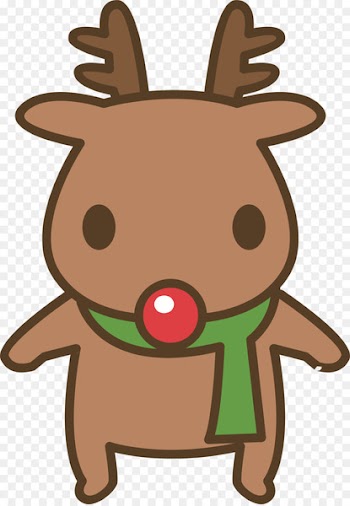 Reindeer Rudolph Clip art Illustration - neckerchief sign 