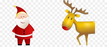Reindeer Santa Claus Christmas ornament - Cartoon reindeer and Santa Claus 