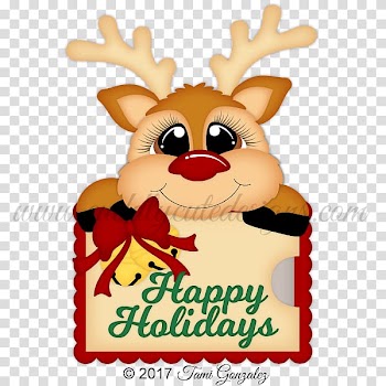Reindeer Santa Claus Gift card Christmas, gift card gift card design transparent background PNG clipart