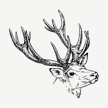Reindeer stag collage element, vintage | Free PSD - rawpixel