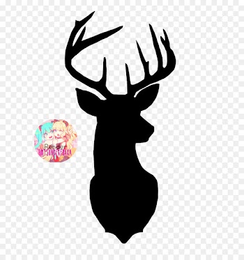 Reindeer Stencil Antler Silhouette - deer 