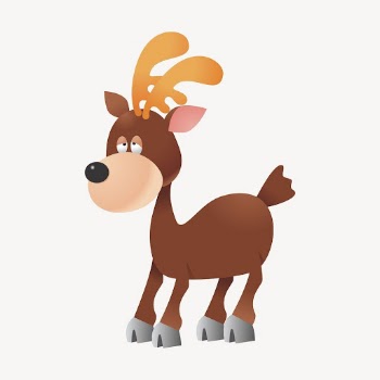 Reindeer sticker, cartoon animal illustration | Free Vector - rawpixel
