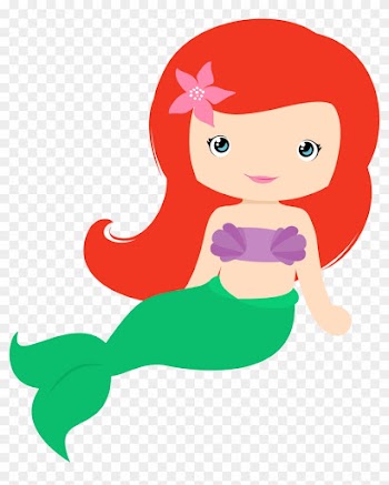 Related Baby Little Mermaid Clipart - Little Mermaid Baby Png