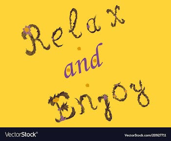 Relax and enjoy card summer lettering vector image