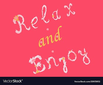 Relax and enjoy card summer lettering vector image