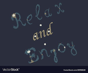 Relax and enjoy card summer lettering vector image