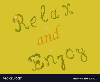 Relax and enjoy card summer lettering vector image