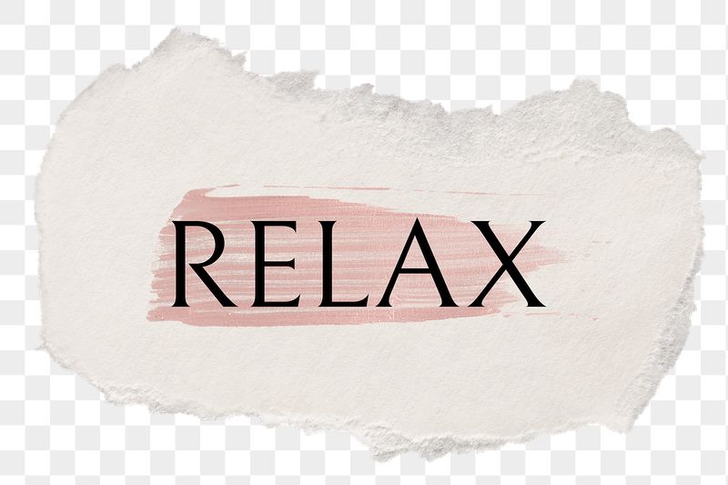 Relax png word sticker typography, | Free PNG - rawpixel