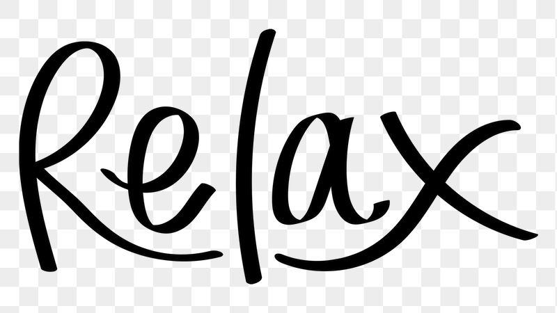 Relax png word sticker typography, | Free PNG - rawpixel