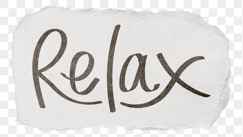 Relax png word sticker typography, | Free PNG - rawpixel