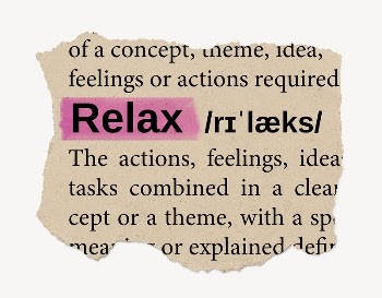 Relax ripped dictionary, editable word | Free PSD - rawpixel