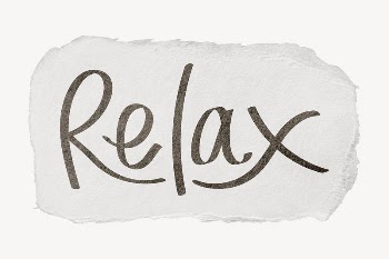 Relax word, ripped paper typography | Free PSD - rawpixel