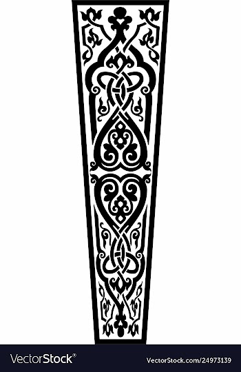 Relief ornament in old slavonic style vector image