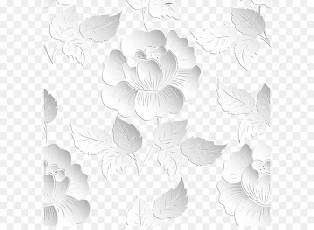 Relief Papercutting - 3d floral background 