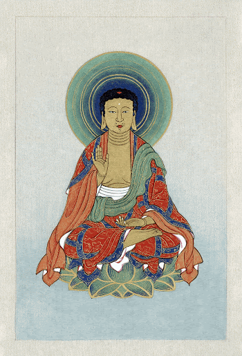 Religious figure, possibly Buddha, sitting | Free Photo Illustration - rawpixel