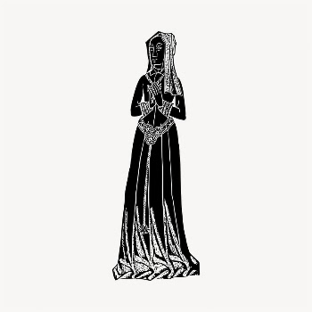 Religious woman illustration clipart vector. | Free Vector - rawpixel