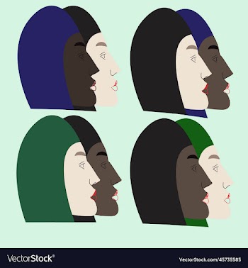 religious women with covered head