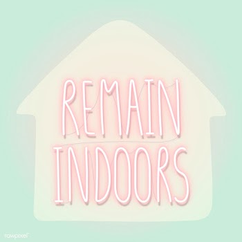 Remain indoors during coronavirus pandemic neon sign  | Free  illustration - 2309370