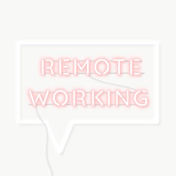Remote working during coronavirus pandemic neon sign transparent png | Free  transparent png - 2305648