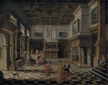 Renaissance Interior with a company | Free Photo - rawpixel