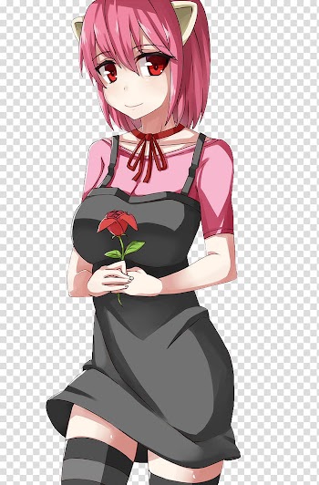 Render anime Elfen Lied Lucy Nyu transparent background PNG clipart