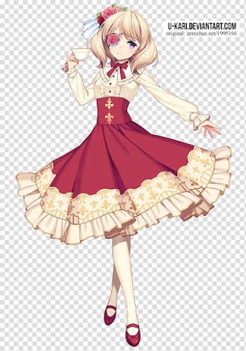 Render , brown-haired girl anime transparent background PNG clipart
