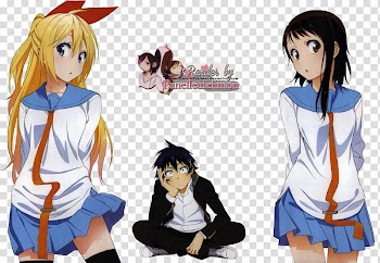 Render Nisekoi Chitoge Raku and Onodera, Nisekoi anime transparent background PNG clipart